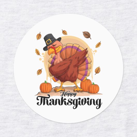 Happy Thanksgiving Etiketten (Design 2)