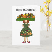 Happy Thanksgiving Fabulous Hat und Dress Karte (Gelbe Blume)
