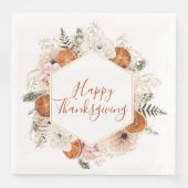 Happy Thanksgiving Fall Citrus Pine Serviette (Vorderseite)