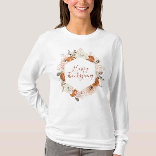 Happy Thanksgiving Fall Citrus Pine T-Shirt (Vorderseite)