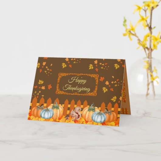 Happy Thanksgiving Fall Classic Karte (Gelbe Blume)