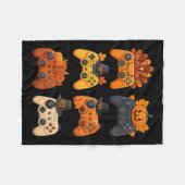 Happy Thanksgiving Fall Gaming Controller Türkei Fleecedecke (Vorderseite (Horizontal))