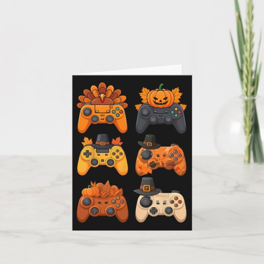 Happy Thanksgiving Fall Gaming Controller Türkei Karte (Vorderseite)