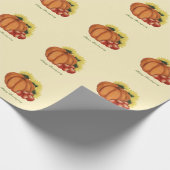 Happy Thanksgiving Fall Harvest Pumpkin Geschenkpapier (Ecke)