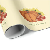 Happy Thanksgiving Fall Harvest Pumpkin Geschenkpapier (Rolleneckpunkt)