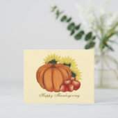 Happy Thanksgiving Fall Harvest Pumpkin Postkarte (Stehend Vorderseite)