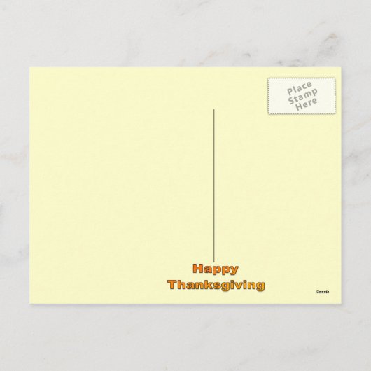 Happy Thanksgiving Fall Postkarte (Rückseite)