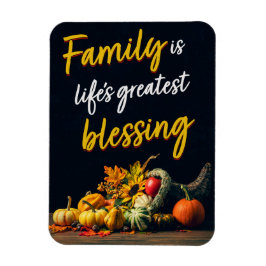 Happy Thanksgiving Familie Schönes Cornucopia Magnet