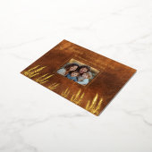 Happy Thanksgiving Family Foto Folien Feiertagspostkarte (Gedreht)