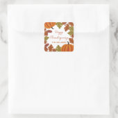 Happy Thanksgiving Family Name Herbst Quadratischer Aufkleber (Tasche)