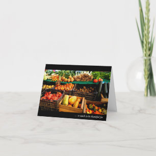 Happy Thanksgiving ~ Farmer's Market in Paris Feiertagskarte
