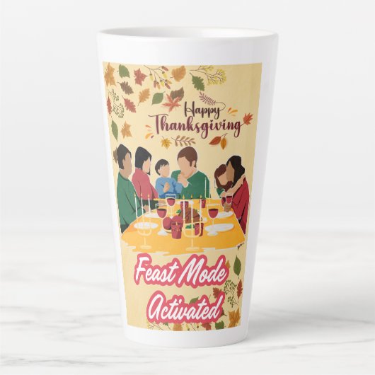 Happy Thanksgiving Feast Mode Activated tee Milchtasse (Vorderseite)