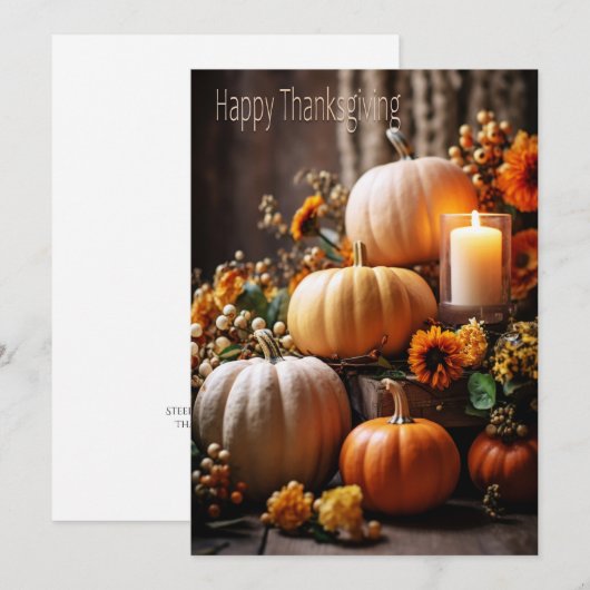 Happy Thanksgiving Feiertagskarte (Vorne/Hinten)