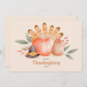 Happy Thanksgiving Feiertagskarte (Vorne/Hinten)