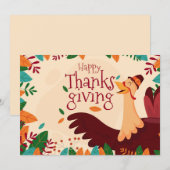 Happy Thanksgiving Feiertagskarte (Vorne/Hinten)