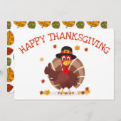 Happy Thanksgiving Feiertagskarte (Vorne/Hinten)