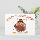 Happy Thanksgiving Feiertagskarte (Stehend Vorderseite)