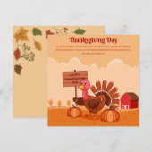 Happy Thanksgiving Feiertagskarte (Vorne/Hinten)