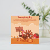 Happy Thanksgiving Feiertagskarte (Stehend Vorderseite)