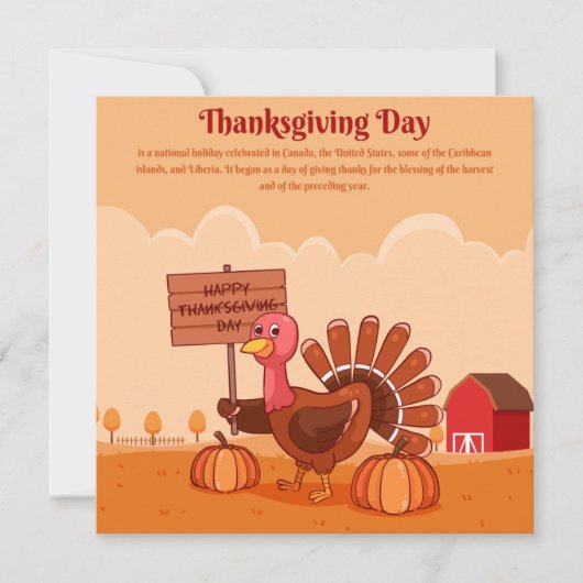 Happy Thanksgiving Feiertagskarte (Vorderseite)