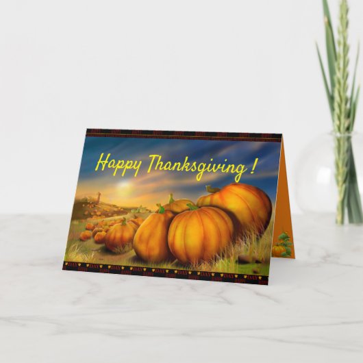 Happy Thanksgiving Feiertagskarte (Vorderseite)