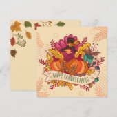 Happy Thanksgiving Feiertagskarte (Vorne/Hinten)