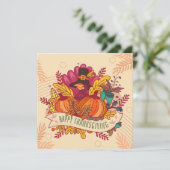 Happy Thanksgiving Feiertagskarte (Stehend Vorderseite)