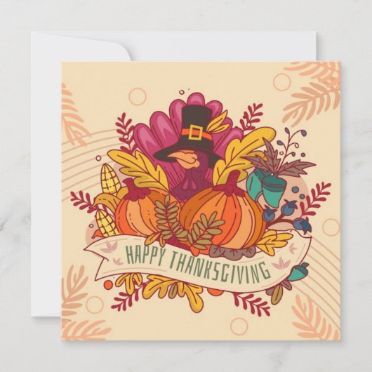 Happy Thanksgiving Feiertagskarte (Vorderseite)