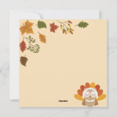 Happy Thanksgiving Feiertagskarte (Rückseite)