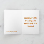 Happy, Thanksgiving Feiertagskarte (Innenseite)