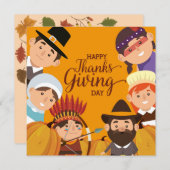 Happy Thanksgiving Feiertagskarte (Vorne/Hinten)
