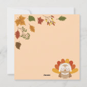 Happy Thanksgiving Feiertagskarte (Rückseite)