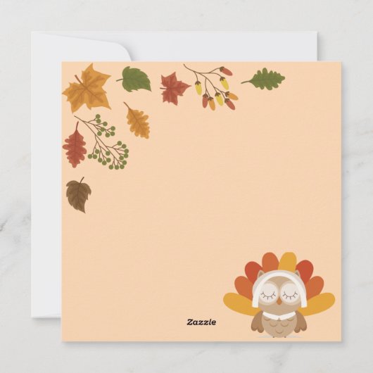 Happy Thanksgiving Feiertagskarte (Rückseite)