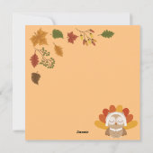 Happy Thanksgiving Feiertagskarte (Rückseite)