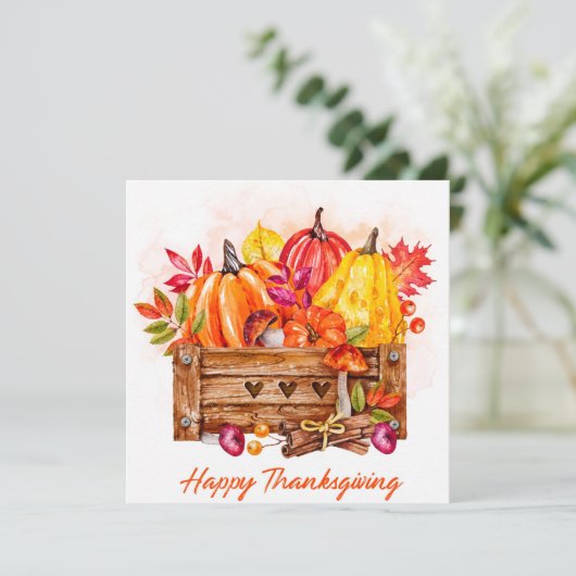 Happy Thanksgiving Feiertagskarte (Stehend Vorderseite)