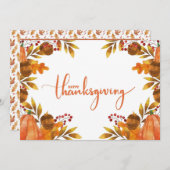 Happy Thanksgiving Feiertagskarte (Vorne/Hinten)