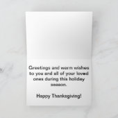 Happy Thanksgiving Feiertagskarte (Innenseite)