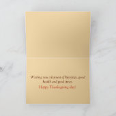 Happy Thanksgiving Feiertagskarte (Innenseite)