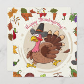 Happy Thanksgiving Feiertagskarte (Vorne/Hinten)