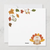 Happy Thanksgiving Feiertagskarte (Rückseite)