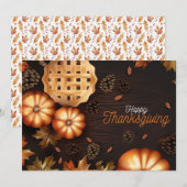 Happy Thanksgiving Feiertagskarte (Vorne/Hinten)