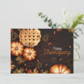 Happy Thanksgiving Feiertagskarte (Stehend Vorderseite)