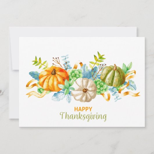 Happy Thanksgiving Feiertagskarte (Vorderseite)