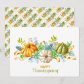 Happy Thanksgiving Feiertagskarte (Vorne/Hinten)