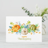 Happy Thanksgiving Feiertagskarte (Stehend Vorderseite)
