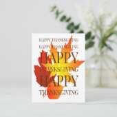 Happy Thanksgiving Feiertagskarte (Stehend Vorderseite)