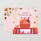 Happy Thanksgiving Feiertagskarte (Vorne/Hinten)