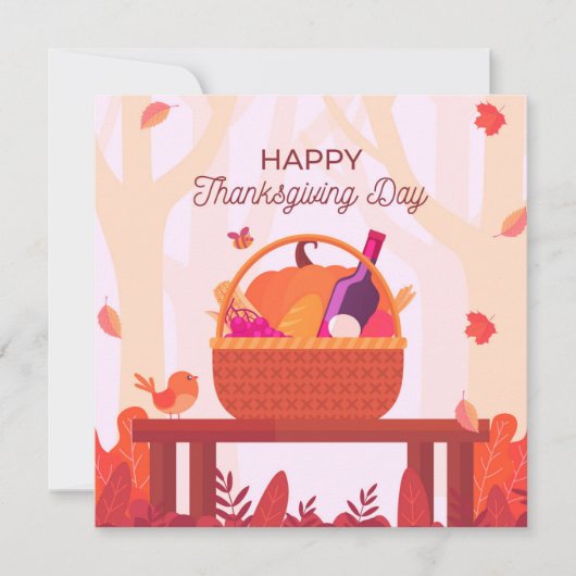 Happy Thanksgiving Feiertagskarte (Vorderseite)
