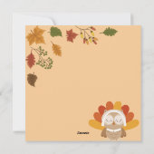 Happy Thanksgiving Feiertagskarte (Rückseite)