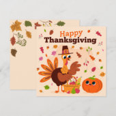 Happy Thanksgiving Feiertagskarte (Vorne/Hinten)